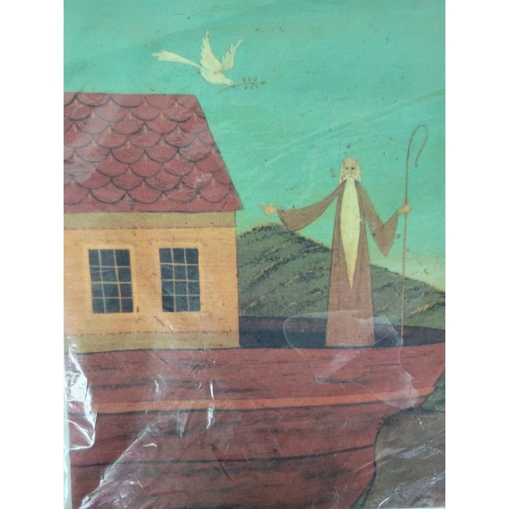NIP Toland Art Yard Garden Flag Noah & Friends 630 Noahs Ark Warren Kimble 24x36